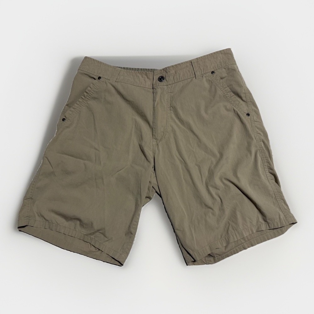 Kuhl Kontra 5133 Hiking Cargo Shorts Mens Size 35 Khaki Cotton Nylon